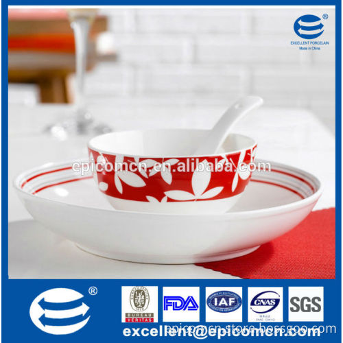 simple elegant Asian tableware, household tableware fine porcelain